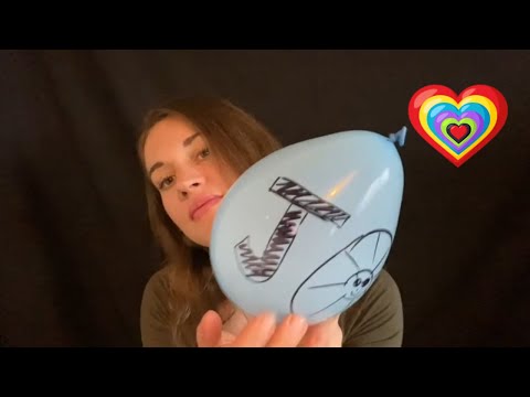asmr playing with balloons | blowing - tapping -whispering