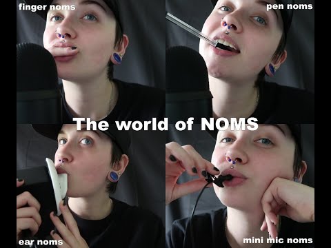 ASMR "The World Of NOMS"  [Finger Noms - Pen Noms - Ear Noms - Mini Mic Noms]