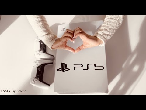 UNBOXING SONY PLAYSTATION 5(PS5) & DUALSENSE CONTROLLER WHITE, ASMR, RELAXING TINGLES,VERY SENSITIVE