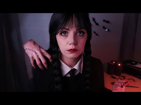 ASMR Wednesday Addams Finds THING at NEVERMORE