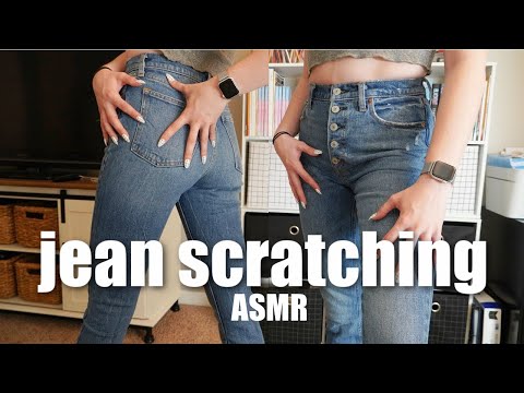 ASMR | jean scratching and brushing w/ brush, super tingly | ASMRbyJ
