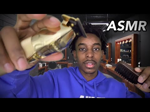 [ASMR] Chill barber gives you a trim/fresh lineup