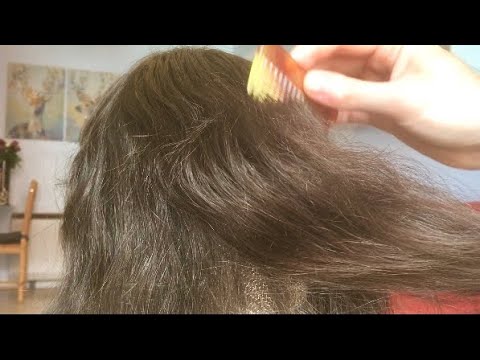 ASMR Long Hair Brushing, Hair On The Mic & Hair Play