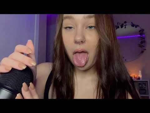 ASMR Slow & Fast Spit Painting You (Wet Mouth Sounds)