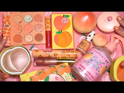 ASMR Peach Makeup Collection (Whispered)