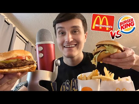 ASMR McDonald’s vs Burger King Mukbang 🍔💥(lofi eating sounds)