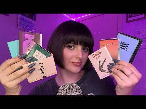 ASMR My Perfume Sample Collection (tapping on trigger assortment) 💐💎