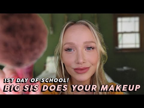 ASMR Big Sister Does Your Makeup! 1st Day Of School (Binaural) | GwenGwiz