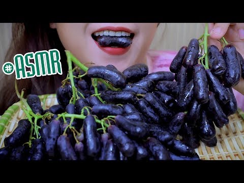 ASMR finger grapes ,EATING SOUNDS | LINH-ASMR