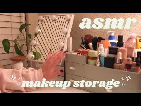 ASMR Makeup Storage Tour & Declutter💄💫 soft-spoken