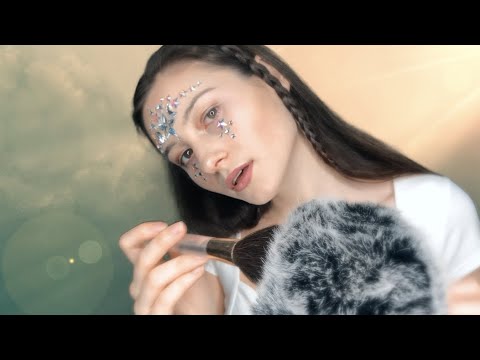 ASMR An Angel visits you in your dreams to comfort you (Layered triggers, singing & fluffy stroking)