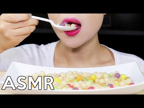 ASMR Tapioca Pearls (BOBA) 타피오카펄 리얼사운드 먹방 Eating Sounds