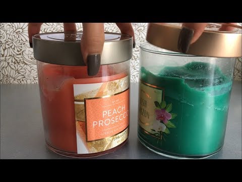 [ASMR] Tapping on candles l Scratching + Lid Sounds (no talking)