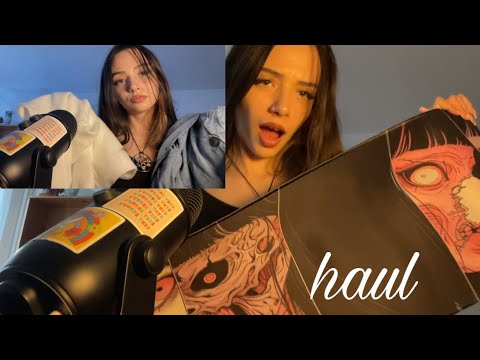 ASMR huge haul 👗🎁 with lots of triggers (tapping, fabric sounds, crinkling sounds)