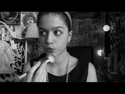 1920's ASMR~ Makeup Role Play (Gum Chewing) {1900-2000 Series} *Epilepsy Warning*