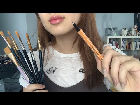 ASMR Drawing & Painting on Your Face 🎨🖌️ (tracing, whispering)