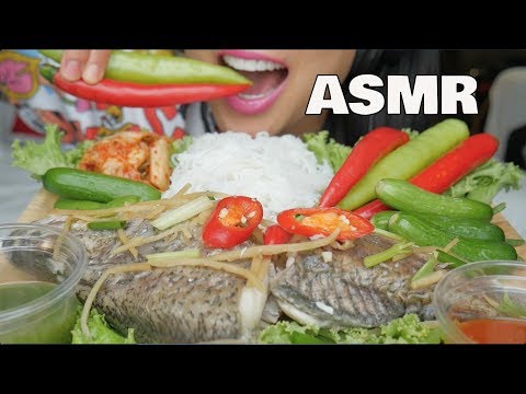 ASMR Tilapia + NOODLE + SPICY lettuce wraps *FEAST (EATING SOUNDS) NO TALKING | SAS-ASMR