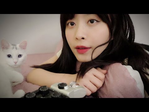 [ASMR] Close-up, relaxing sleep inducement with cat