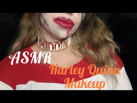 ASMR Harley Quinn Makeup (Halloween)
