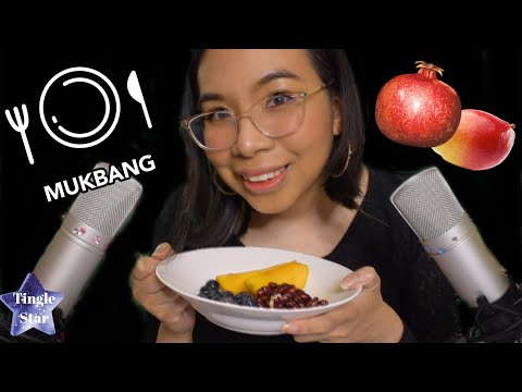 ASMR MUKBANG FAIL! (Eating Pomegranate,  Mouth Sounds, Whispers, Belly Sounds) 🥭🍽️ [Binuaral]
