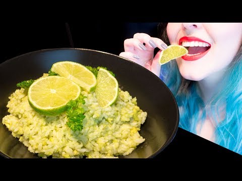 ASMR: Super Creamy Avocado Lime Rice | Creamy Green Rice ~ Relaxing Eating Sounds [No Talking|V] 😻