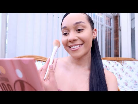 ASMR Doing my makeup 🌸Relaxing morning with soft whispers and makeup & nature sounds