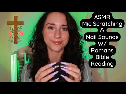 ASMR Romans Bible Reading w/ Mic Scratching & Face Touching-Christian ASMR