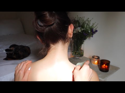 ASMR nape attention, gua sha and tingly micro-attention on Sylvie 🕊 (whisper)