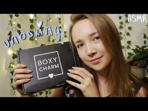 ASMR BoxyCharm Unboxing + Trying Out Products (assorted tingly triggers)✨