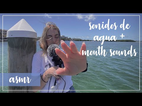 ASMR español - LANZANDO tus MALAS energías al AGUA + sonidos de agua y mouth sounds