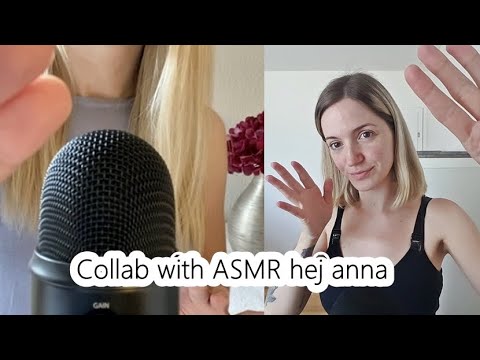 ASMR pure & sensitive hand sounds - with tongue clicking, whispering - collab with ASMR hej anna