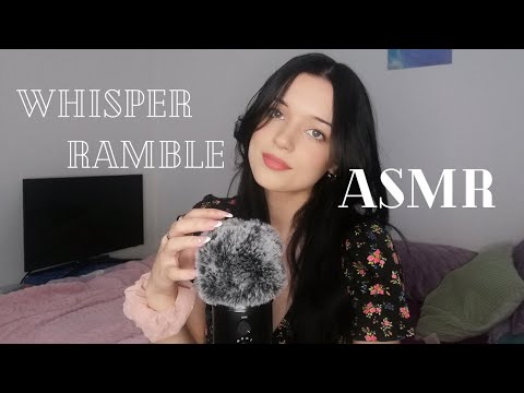 ASMR | Whisper Ramble with fluffy mic scratching and trigger words