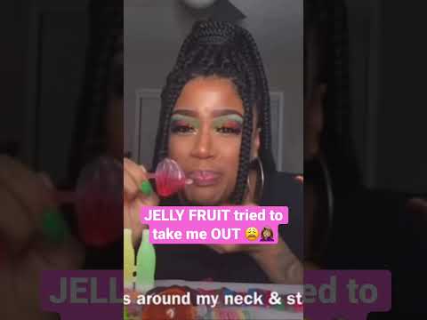 This was my first & LAST time eating jelly fruit! 😩 #asmr #jellyfruit #candyasmr #asmrcandy