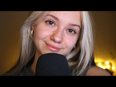 ASMR Closeup Face Attention | Face Touching, Brushing, Mouth Sounds, Tracing and Trigger words ✨💤