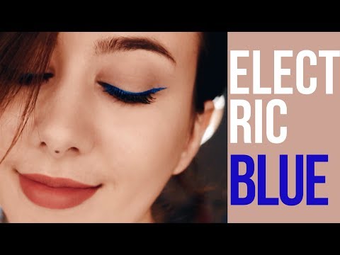 ELECTRIC BLUE EYELINER💙 | Make Brown Eyes POP
