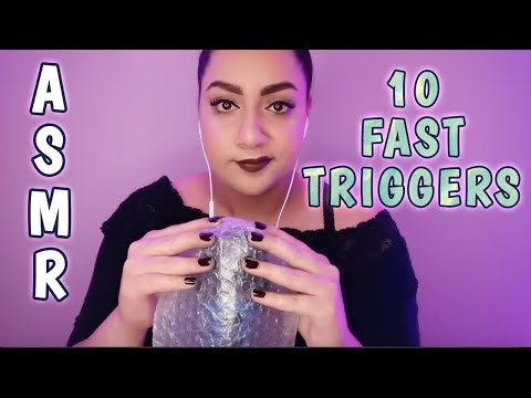 ASMR 10 Fast and Aggressive Triggers to Make You Tingle✨ | Crinkles, Tapping, Scratching & more😱