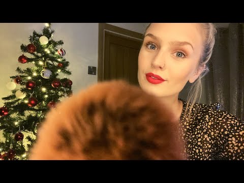 ASMR Relaxing Face Brushing Personal Attention (Repeated Trigger Words)