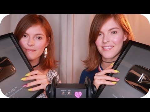 ASMR TWINS 👯 Thank You for the Silver Play Button ❤️