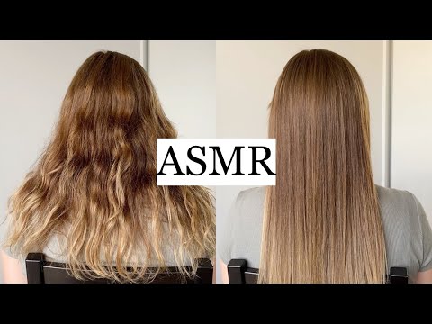 GENTLE ASMR FOR INSTANT RELAXATION 💤 Hair Straightening, Spraying, Brushing, Hair Play (no talking)