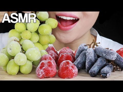ASMR FROZEN FRUITS 🍉🍇🍓CRUNCHY ICY❄️ EATING SOUNDS MUKBANG