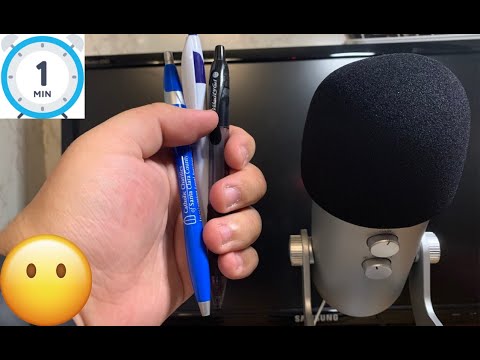 ASMR 1 Minute Pen Sounds (Clicking and Writing) [No Talking]