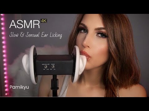 ASMR-Slow Sensual Earlicks-3DIO Mouth Sounds
