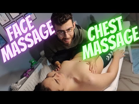 CHEST MASSAGE-ASMR FACE MASSAGE SLEEP MASSAGE RELAXING MASSAGE #chest