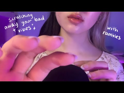 ASMR Gently Scratching Your Face & Mic ✧･ﾟ