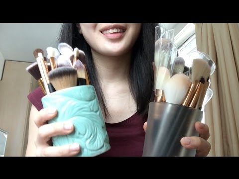 ASMR makeup brushes jar | TINGLY tapping & scratching | NO TALKING✨