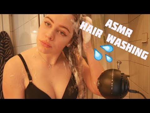 ASMR LONG HAIR Washing | Soap Sounds, Water Sounds, Whispering 💦 👸 🌊