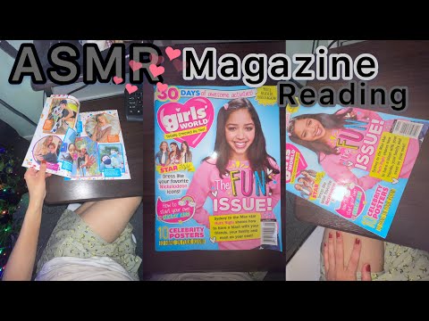 ASMR 💖⭐️Flipping Through Teen Magazine (ASMR whisper & page sounds With Tapping)✨ 💖