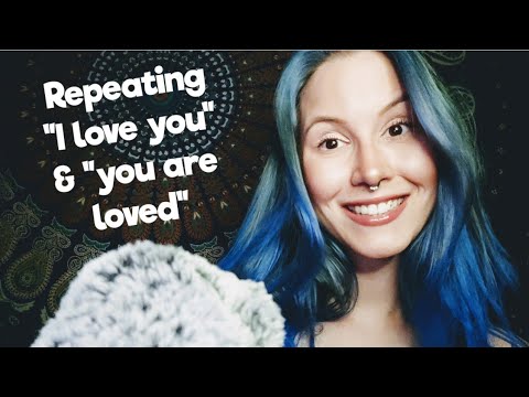 ASMR | Repeating "I love you" 💕 face touching & hand movements