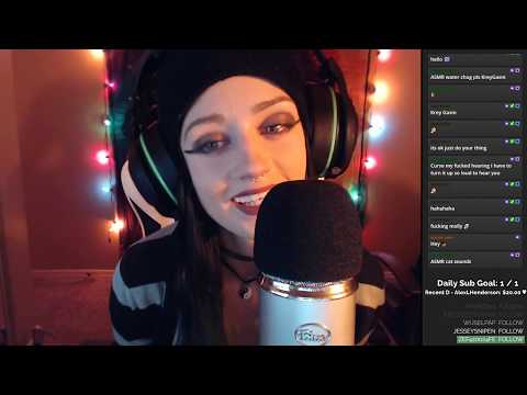 [ASMR] Blue Yeti crinkles, whispers, brushing + jump scare :( [11/30/17 - Twitch]