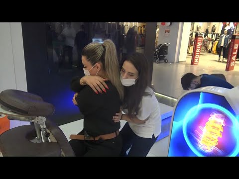 ASMR female chair physiotherapy massage + lady pelin back, neck, shoulder, arm, palm, foot massage